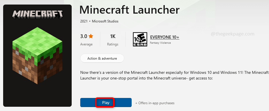 Minecraft Launcher trenutno ni na voljo v vašem računu Popravek