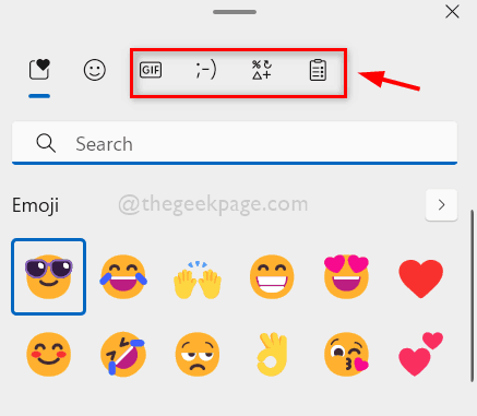 Σύμβολα Kaomoji στον πίνακα Emojis 11zon