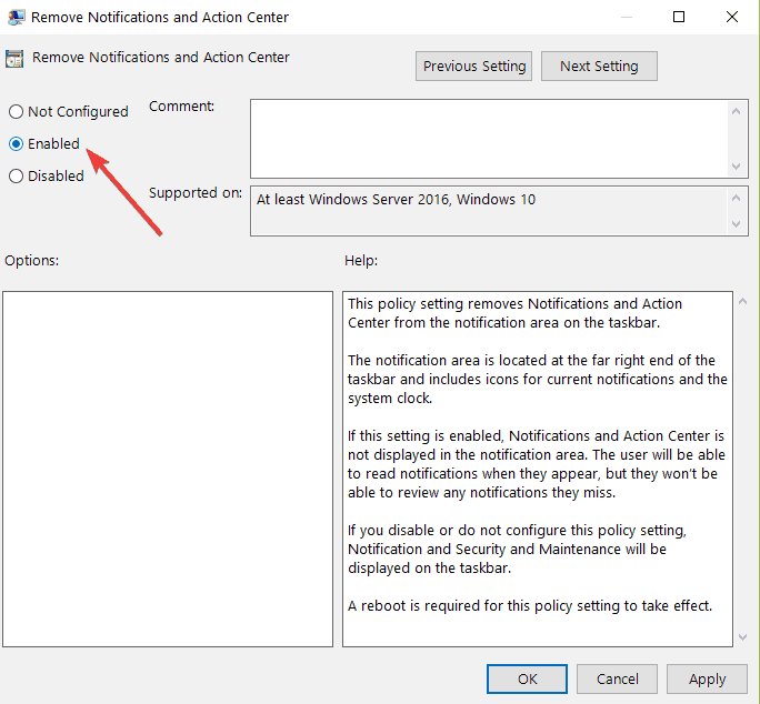 remover notificações do Windows 10
