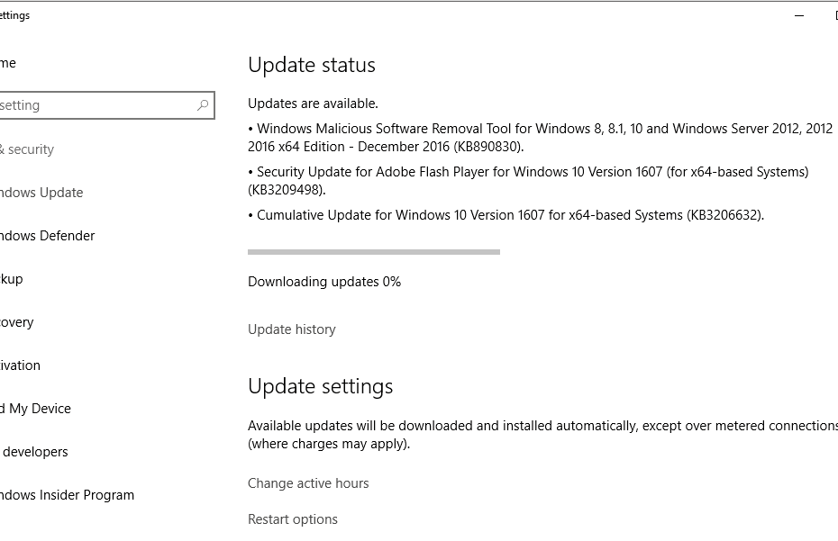 Actualización KB3206632 lanzada para Windows 10 versión 1607: novedades