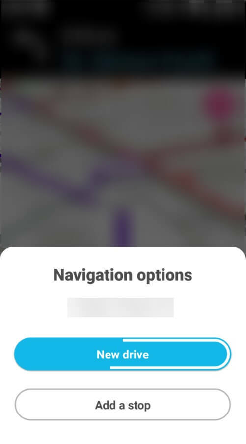 füge einen Zwischenstopp in Waze hinzu, indem du eine neue Route startest