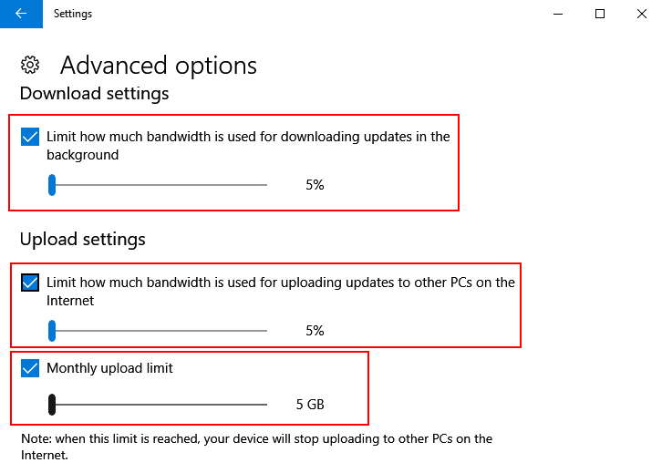 Piirake allalaadimise üleslaadimist Windows 10