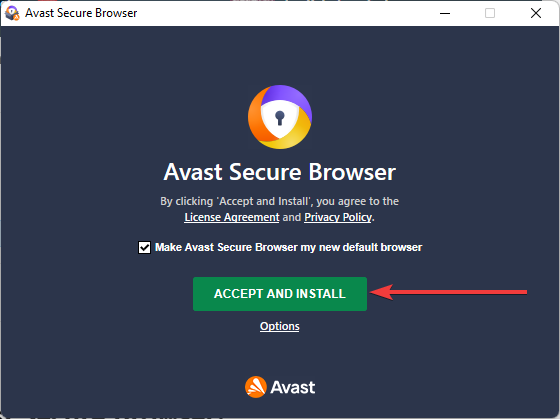 เบราว์เซอร์ที่ปลอดภัยของ avast ไม่ตอบสนอง
