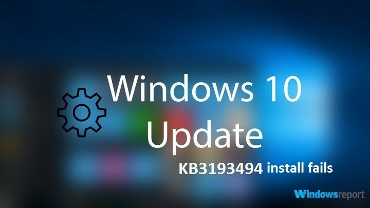 Nepavyksta įdiegti „Windows 10 KB3193494“, nėra jokio sprendimo būdo