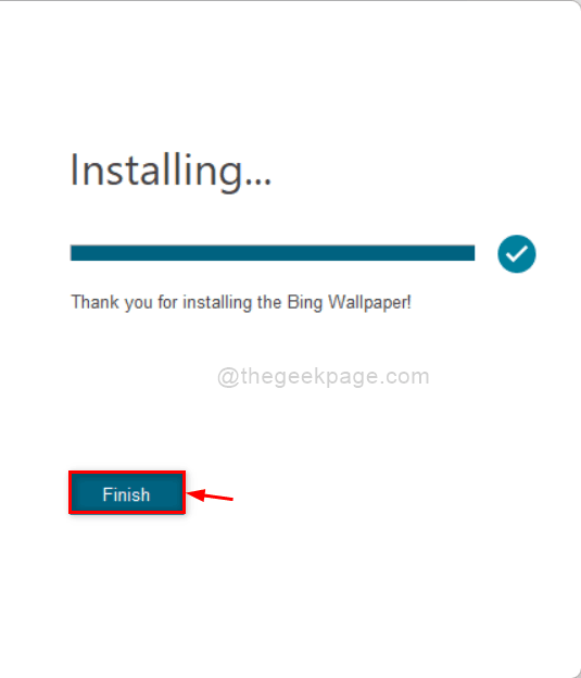 Завършете инсталирането на тапети на Bing 11zon