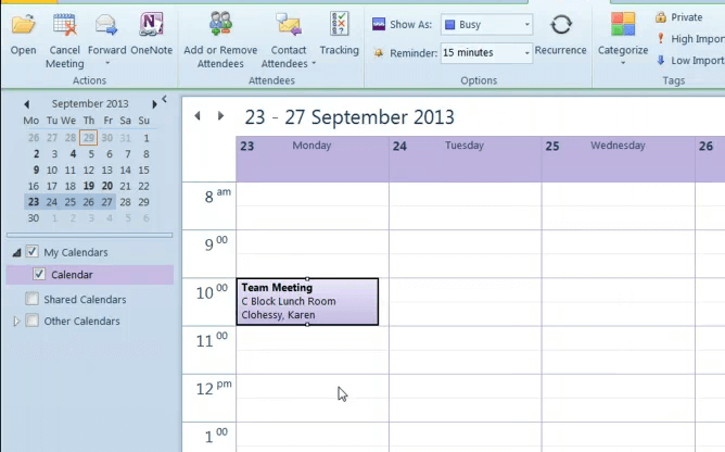 Outlookカレンダーの見通し通知なしで会議をキャンセルする方法