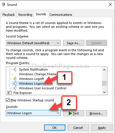 Programmereignisse Windows-Anmeldung Windows-Anmeldung Übernehmen Ok