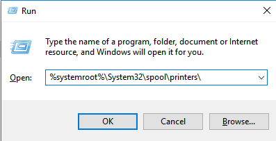 印刷キューパスの停止Windows10