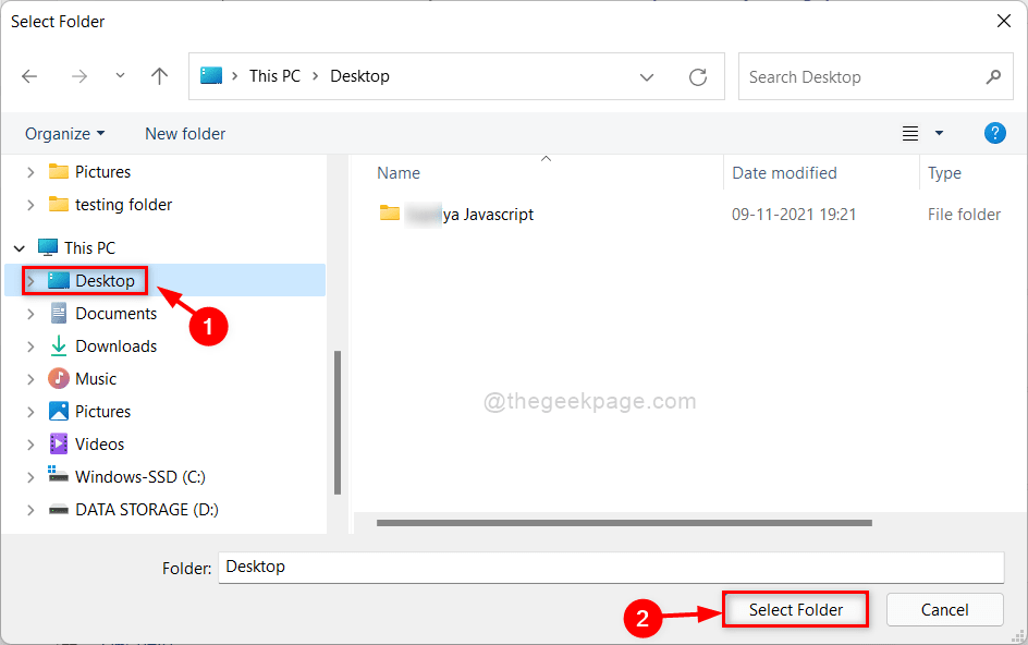 So ändern Sie den Speicherort in der Freigabe in der Nähe in Windows 11