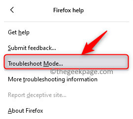 Firefox Hel Problemen oplossen Modus Min