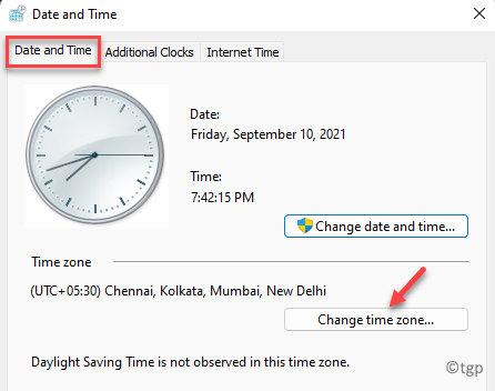 Datum und Uhrzeit Registerkarte Datum und Uhrzeit Zeitzone Zeitzone ändern Min