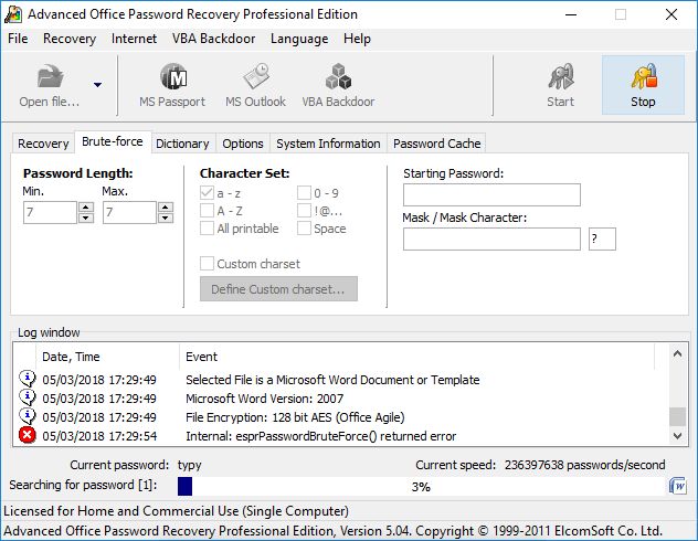 Taastage Microsofti kontori parool