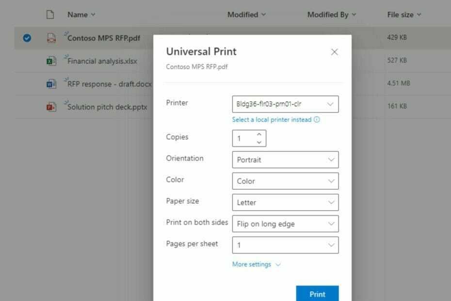 Microsoft: Universal Print es compatible con Zero-Trust Network Security