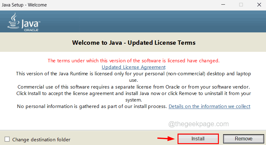 დააინსტალირეთ Java 11zon