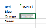 Excel 유출 오류 글꼴 색상이 흰색임