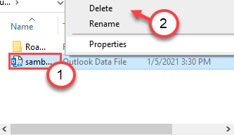 Ištrinti „Outlook“ failo min