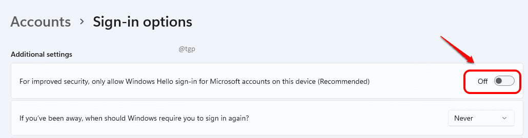 Kako se prijaviti v Windows 11 brez Hello PIN ali gesla