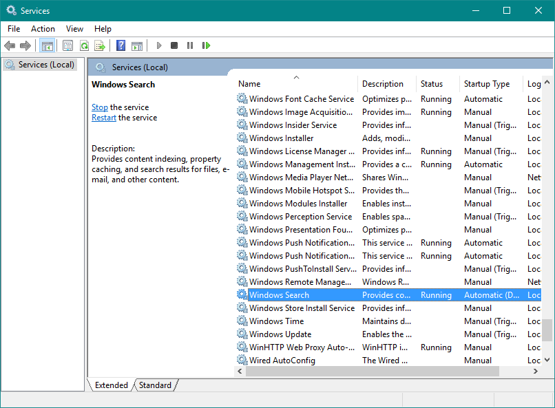 searchprotocolhost.exe-sovellusvirhe Windows 10
