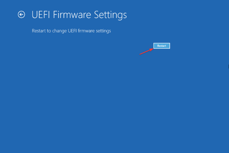 uefi-Firmware neu starten