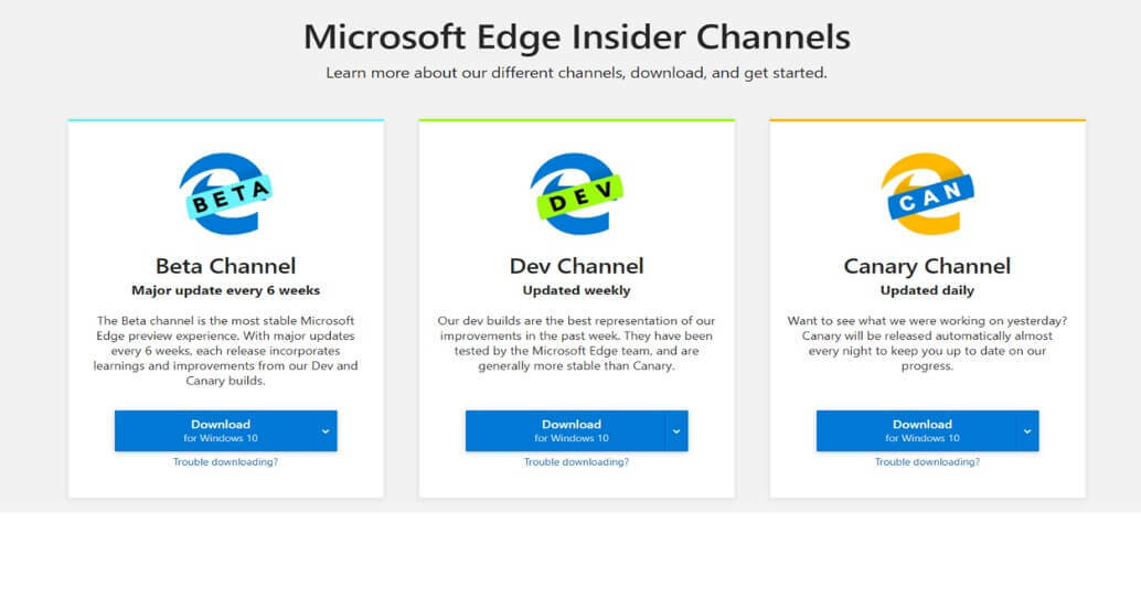 قم الآن بتنزيل الإصدار التجريبي الأول من Microsoft Edge لنظام التشغيل Windows