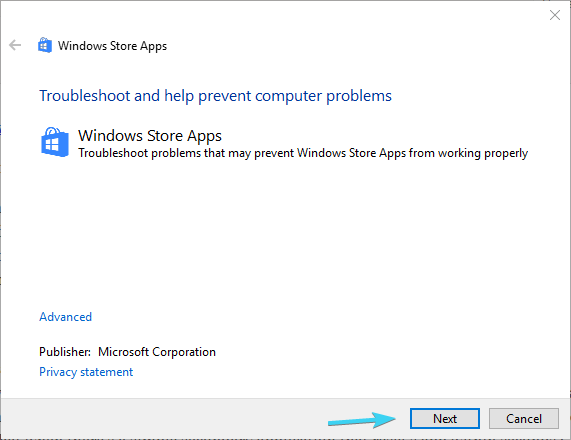Windows 10-installationsknap for butik mangler