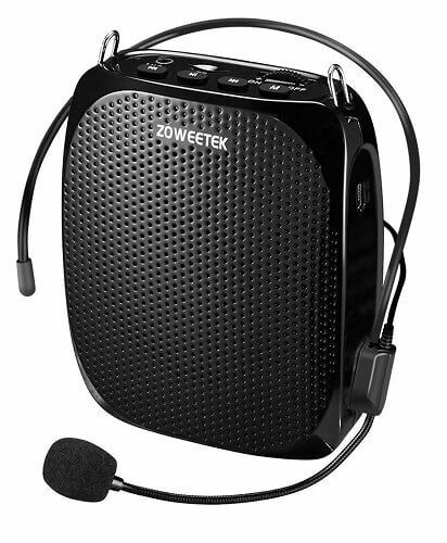 ZOWEETEK Mini amplificator de voce portabil reîncărcabil cel mai bun amplificator de voce pentru profesori și ghizi turistici
