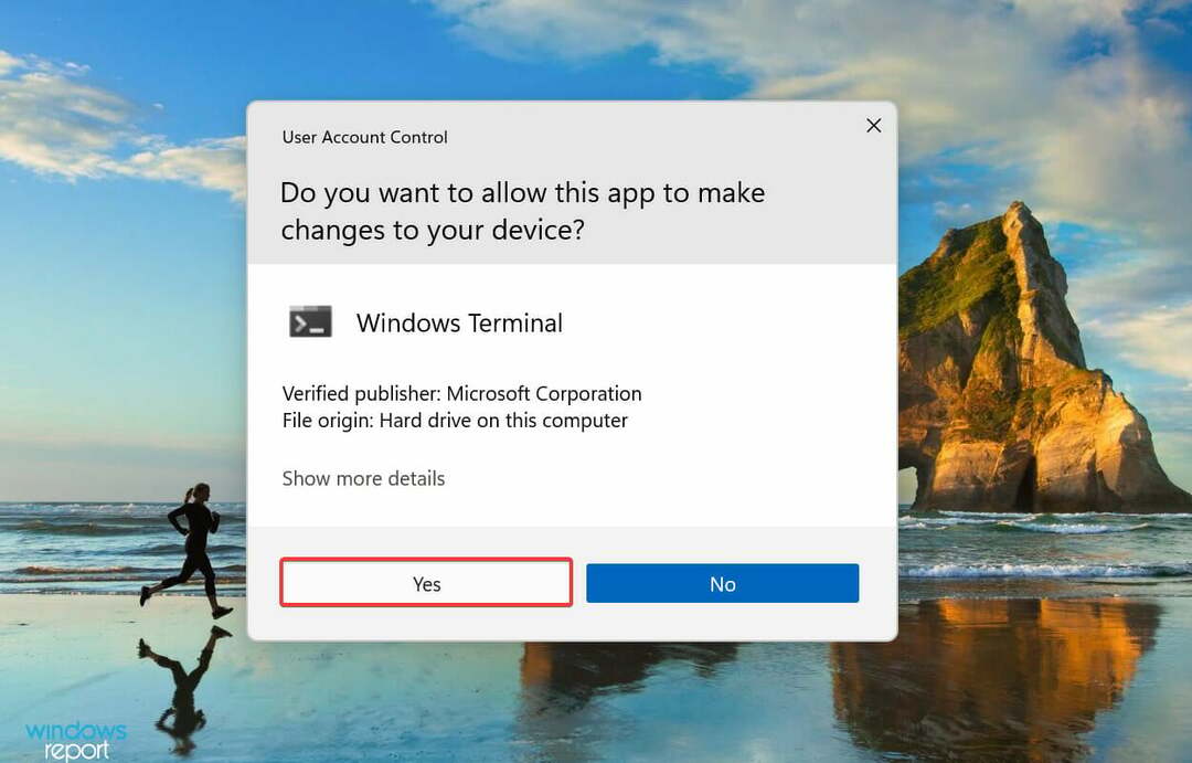 Kliknite DA da biste popravili ne mogu instalirati Windows 11 na ssd