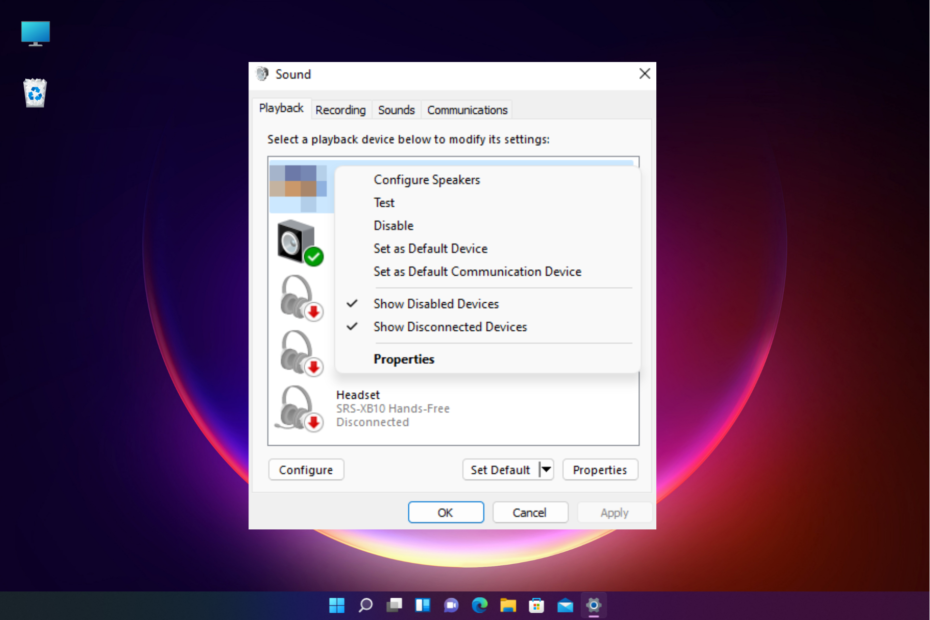 Poprawka: dźwięk płyty głównej nie działa w systemie Windows 11