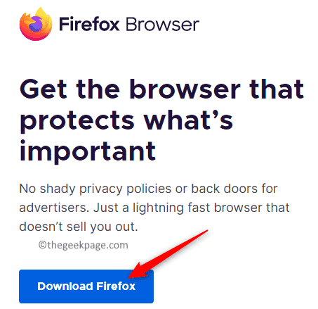 ดาวน์โหลดตัวติดตั้ง Firefox ขั้นต่ำ