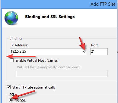 FTP-Site binden