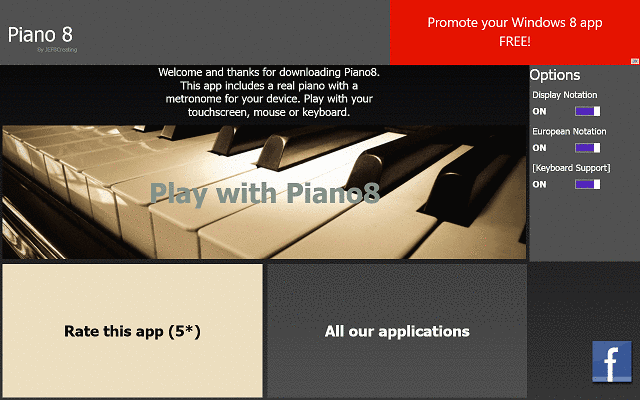 Windows-8 için piyano8