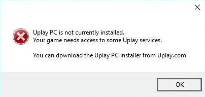 Uplay nav instalēta kļūda