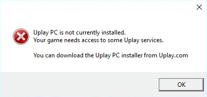 Uplay ikke installert feil