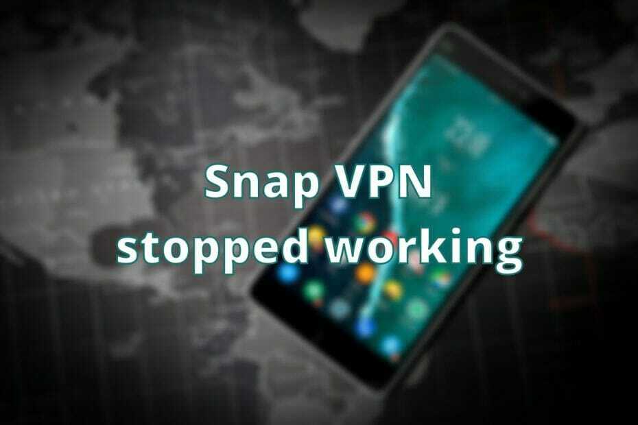 Snap VPN parou de funcionar