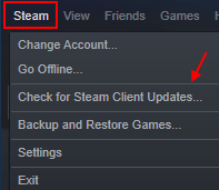 Actualización mínima de Steam