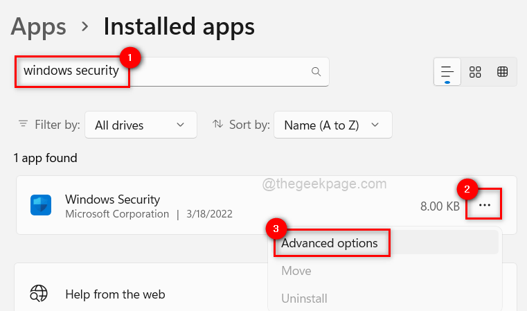 Keressen a Windows Security Installed App 11zon alkalmazásban