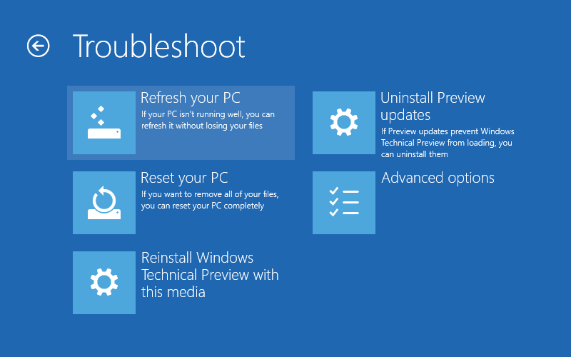 Käynnistyksen lisäasetusten näyttäminen Windows 10: ssä