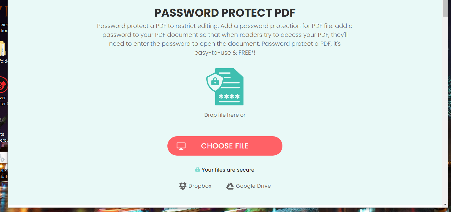 La aplicación Password Protect PDF Cómo cifrar un archivo pdf para correo electrónico