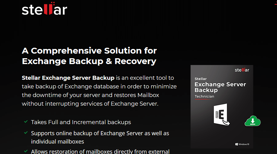 5 bedste sikkerhedskopieringssoftware til Exchange Server