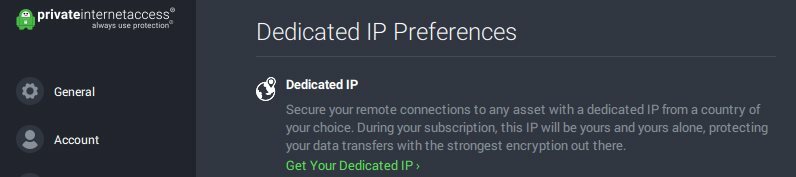 få en dedikerad IP-adress med PIA