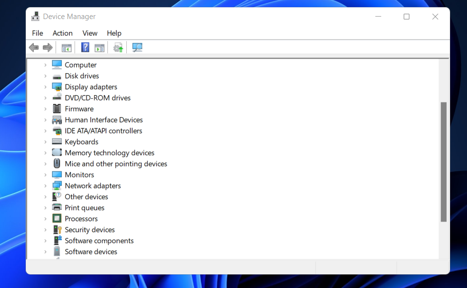 장치 관리자 쇼케이스 시스템 pte 오용 Windows 11