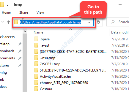 C Drive Follow the Path Open Temp Folder