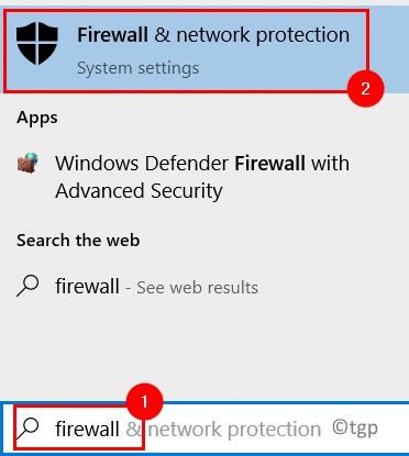 Proteção mínima de rede de firewall de pesquisa