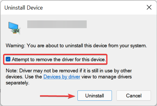 Odebráním ovladače opravíte, že ovladač nvidia neustále padá ve Windows 11