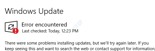 Windows Update -virhe