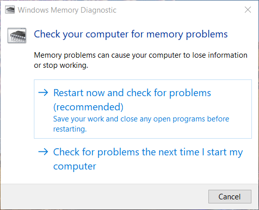 Windowsメモリ診断pshed.dllWindows 10 bsod