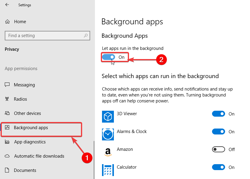 aplikacije za ozadje Windows 10 Obvestila o poštni aplikaciji ne delujejo