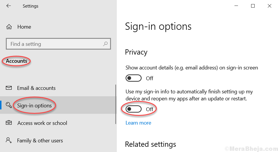 Použiť Prihlasovacie informácie Windows 10 Augto Otvorené aplikácie min