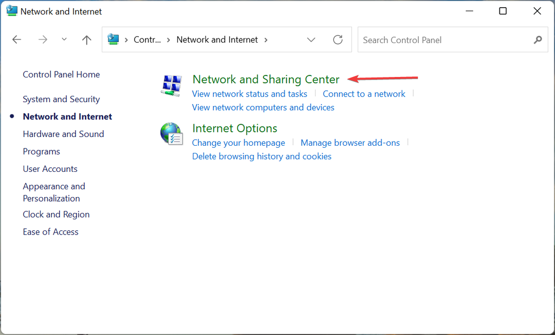 Centar za mrežu i dijeljenje za popravak Windows 11 VPN pogreške 720