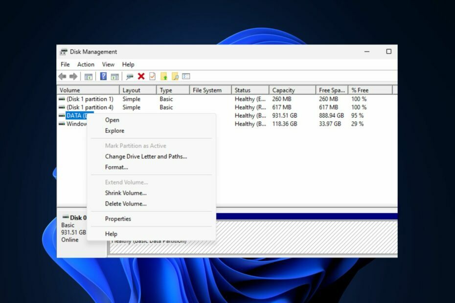 Kuidas kustutada partitsiooni Windows 11-s
